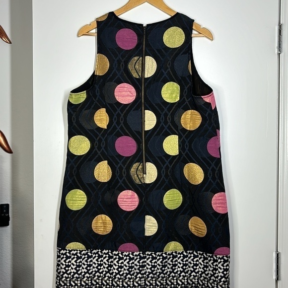 Anthropologie Maeve Tilde Jacquard Mixed Media Dress Sleevless Size L NWT - Picture 5 of 8
